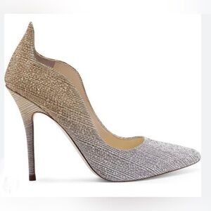 Jessica Simpson Wayva Silver Champagne Ombre Rhinestone stiletto heel size 11/43